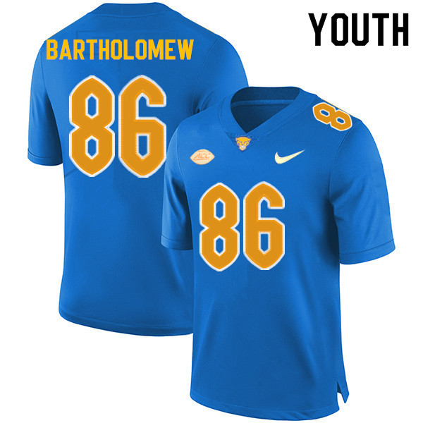 Youth #86 Gavin Bartholomew Pitt Panthers College Football Jerseys Sale-Royal